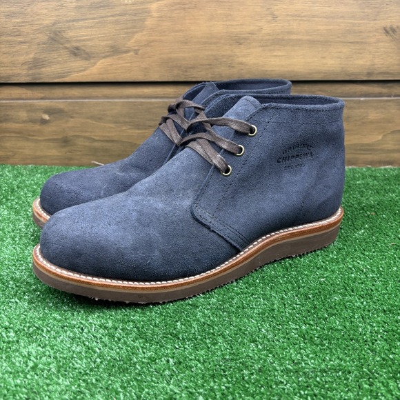 Chippewa Milford Chukka Boots Men's 9E Navy Blue Suede Leather Casual Ankle Boot - Picture 1 of 16